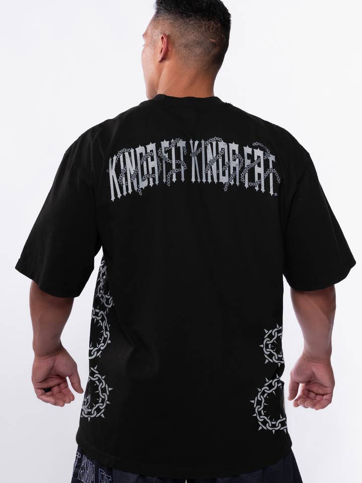 Food Chain Premium Oversized T-shirt voor wholesale door Kinda Fit Kinda Fat