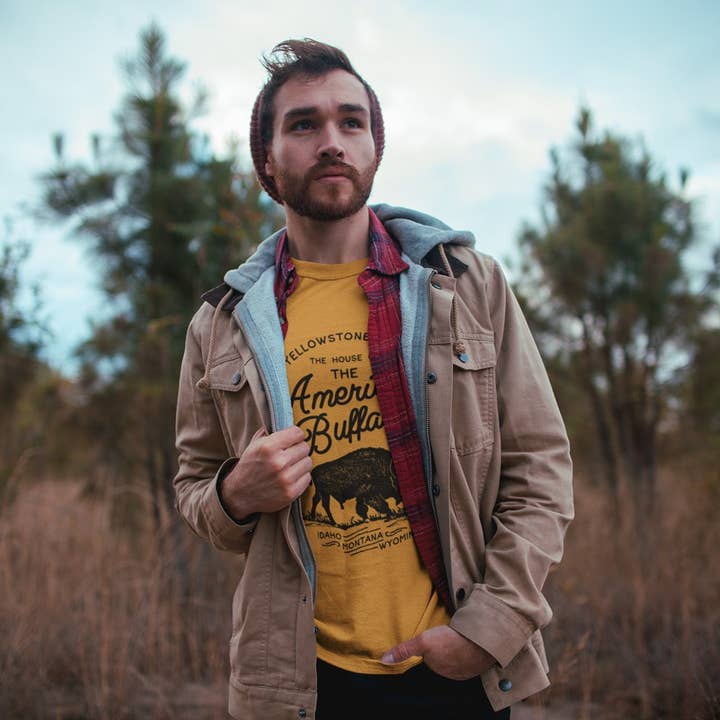 Yellowstone Bison Graphic Tee for wholesale by McCarty Branch Company