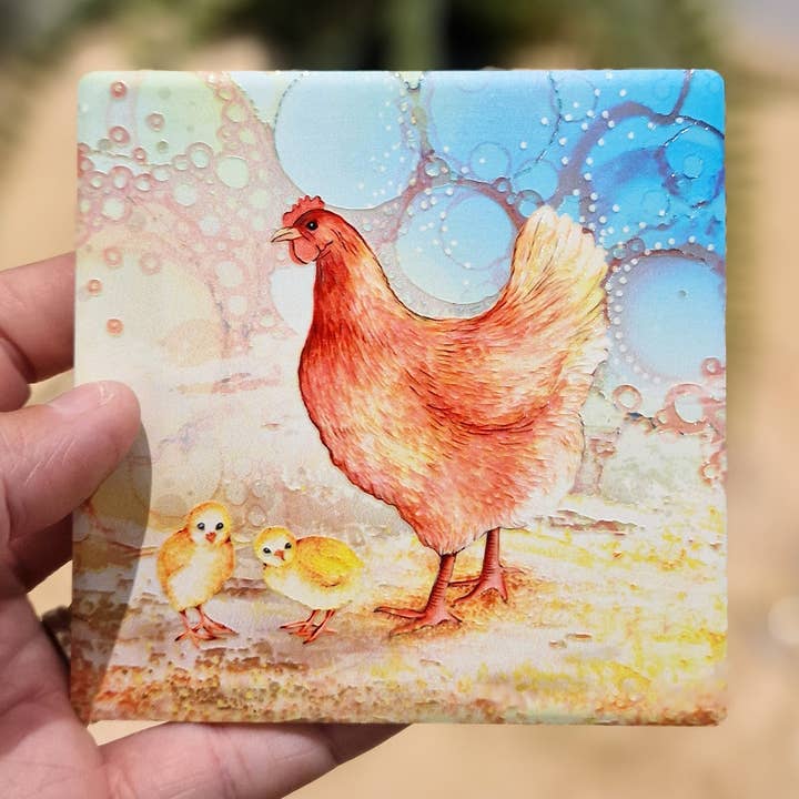01-C Chicken Coaster for wholesale by By Jo Crafts