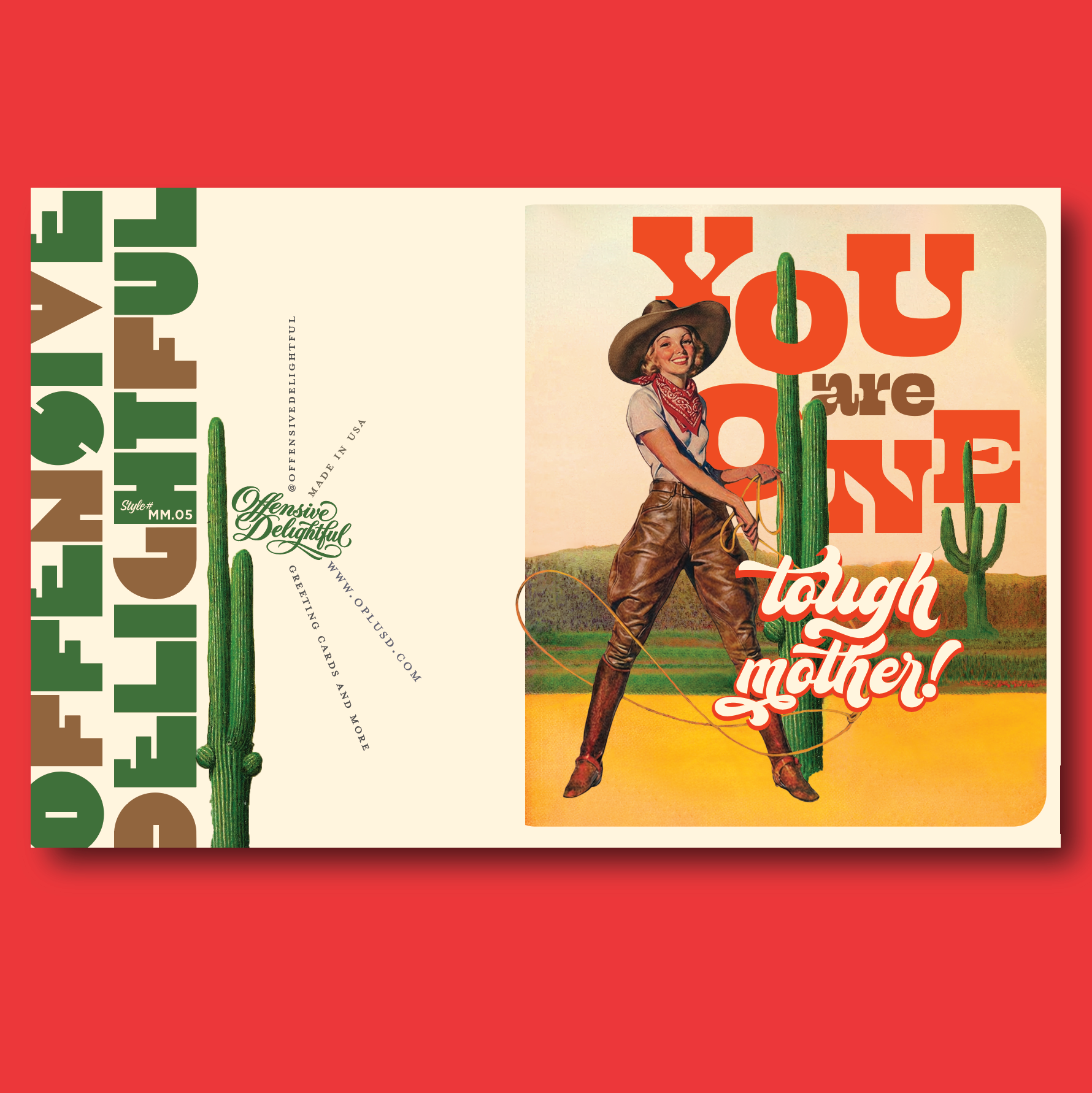 offensivedelightful - Wholesale Mother's Day Card - TOUGH MOM! MM251