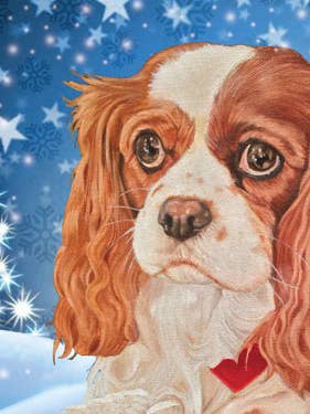 Cavalier King Charles Blenheim Christmas Cards Pack of 10 for wholesale by Pipsqueak Productions