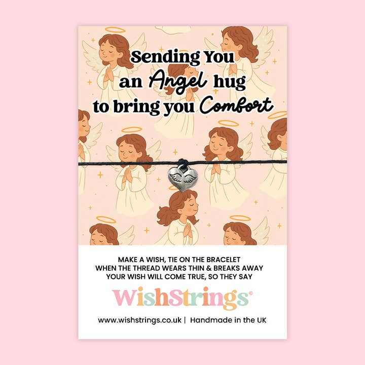 WishStrings - Wholesale Charm/Dangle Bracelet - Sending You an Angel Hug to Bring You Comfort - WishStrings Wish Bracelet - WS291♥