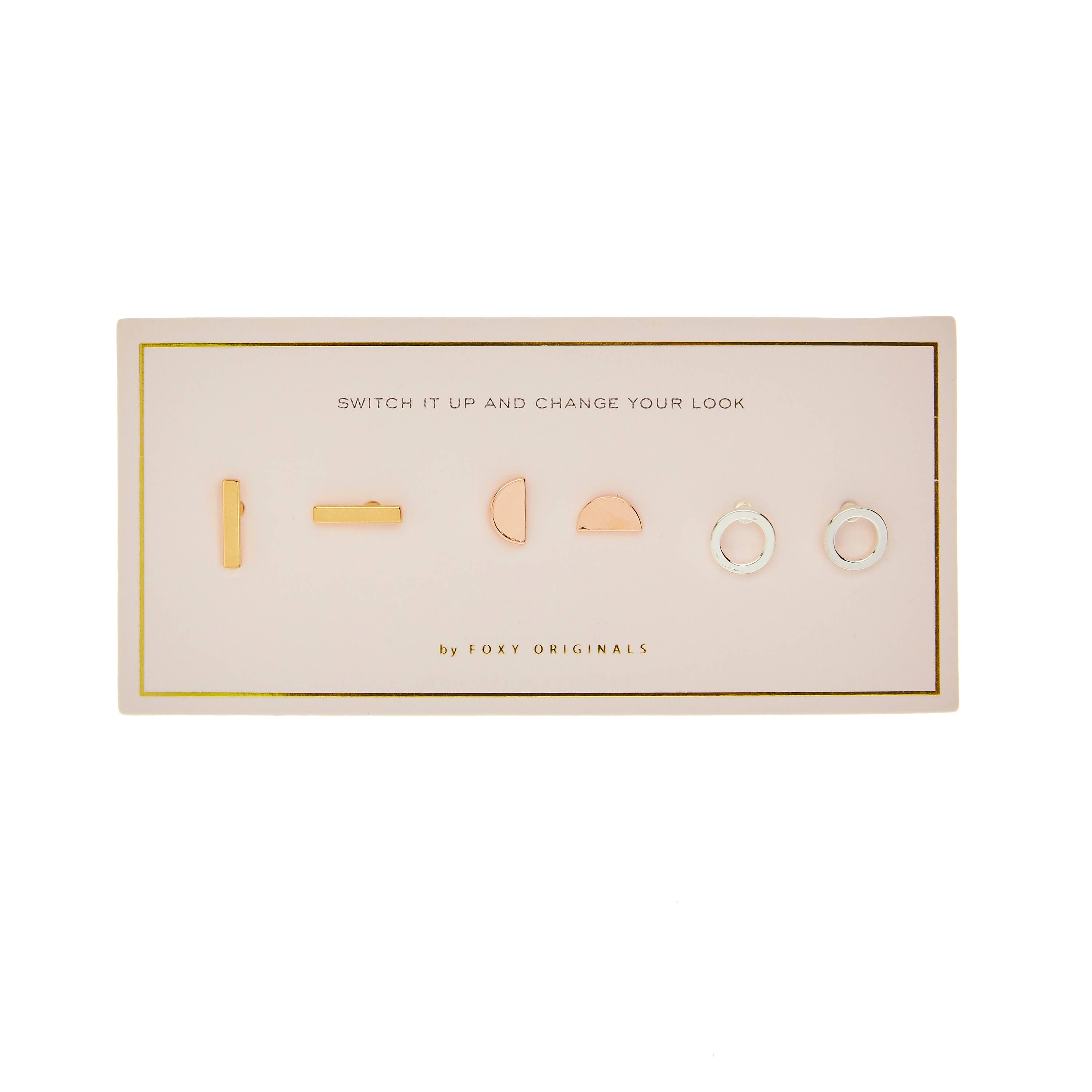 Foxy Originals – wholesale Smycken – Geo Stud Mix & Match Örhängeset | Julen 20251