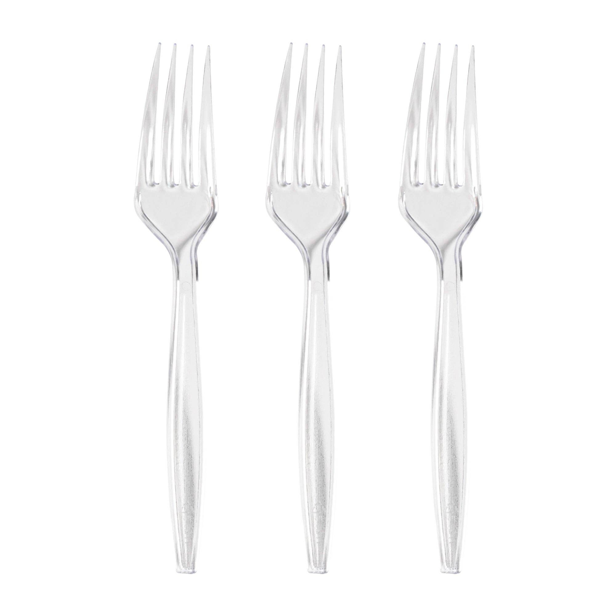 Smarty had a Party – wholesale Engångsserveringsartiklar – Klara plastgafflar för engångsbruk - 100 st1