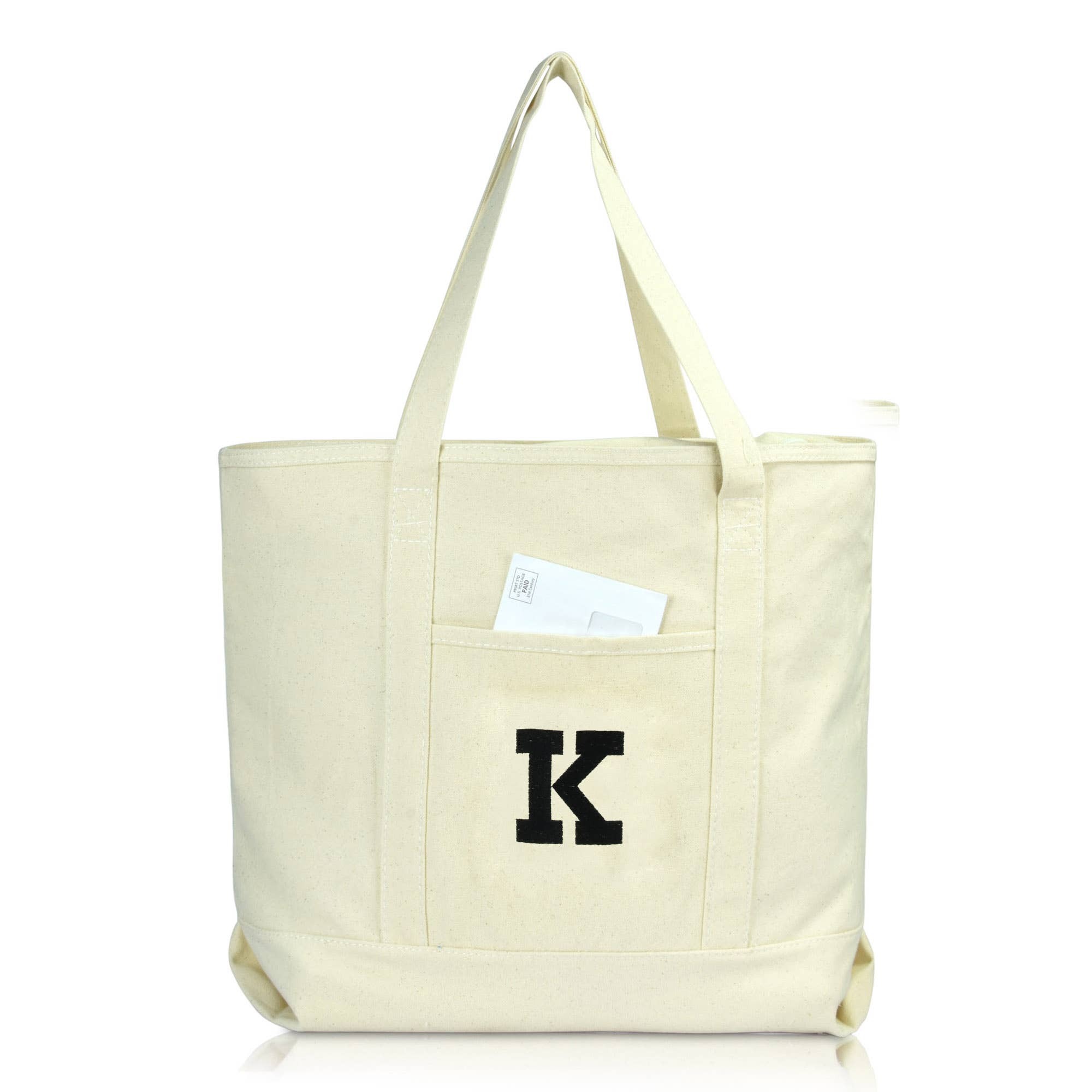 Dalix – wholesale Bärkasse - Dam – DALIX Initial Shoppingväska Personlig Blixtlås Top Letter - K26