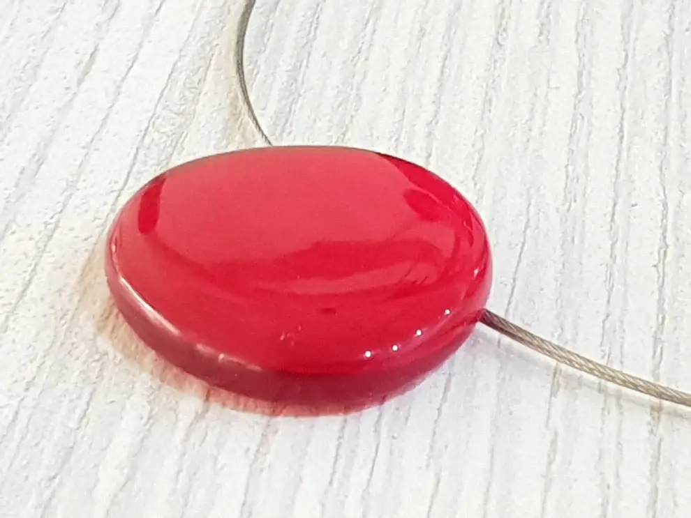 Gloria-Maris - Wholesale Pendant/Charm Necklace - Capiz necklace short / pendant approx. 30x32mm / BG-06191