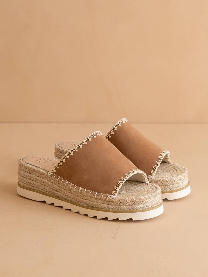 CHAMEAU Sandale à plateforme The Vista Camel | Espadrille en vente sur Faire1