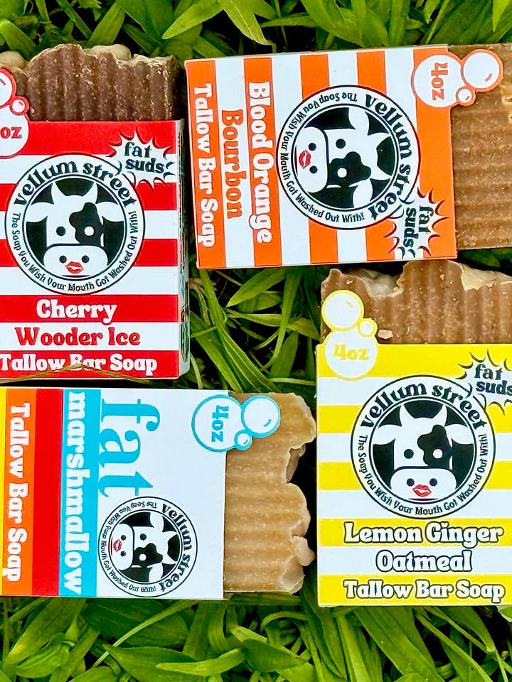 4 ounce Tallow Bar Sæbe for engroshandel hos Vellum Street