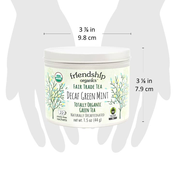 Friendship Organics - Wholesale Tea Bags - Decaf Green Mint Tea, Organic and Fair Trade Certified