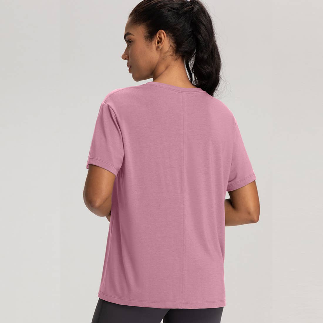 Sodalemon - Wholesale T-Shirt - Women's - Women Wool Breathable Relaxed-Fit Yoga Short-Sleeve T-Shirt10