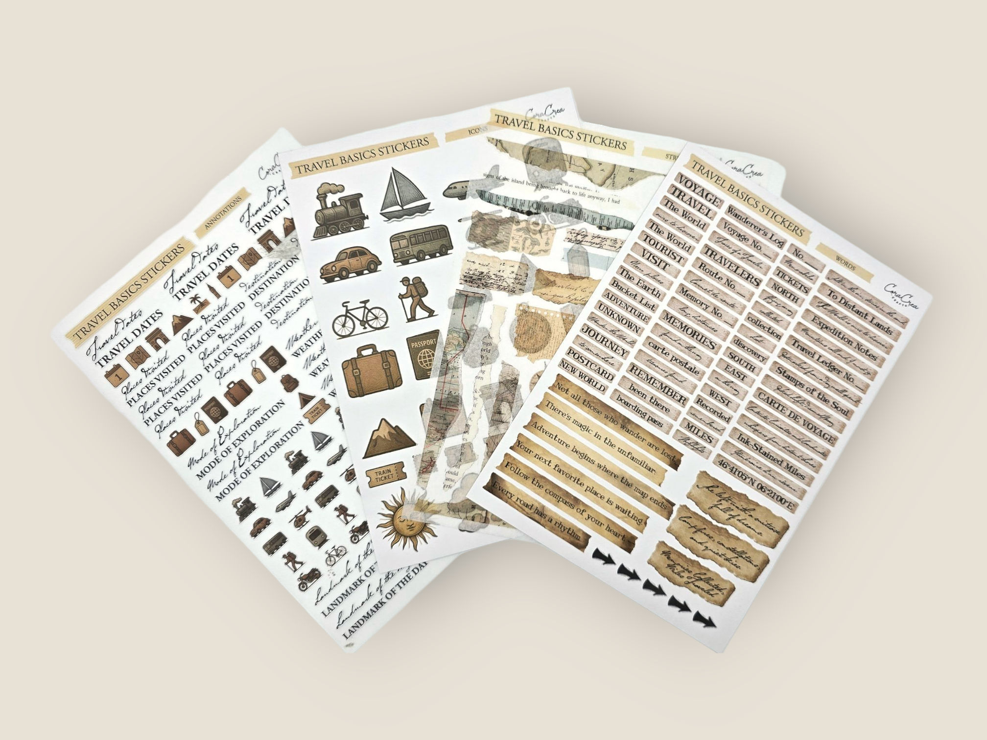 CoraCreaCrafts – wholesale DIY-pysselkit – Resedagbokssats16