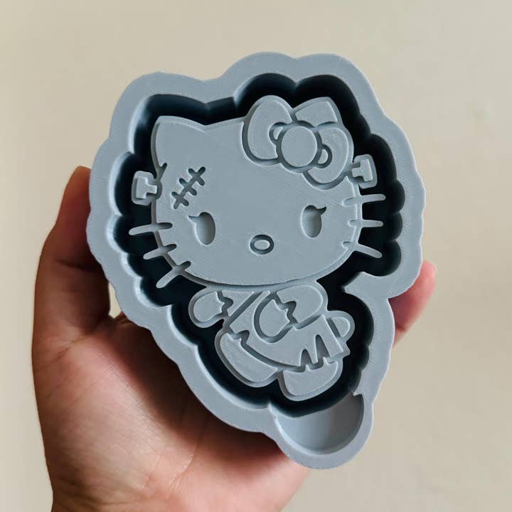 Roussell Prints and Demand LLC – Utensílio para artesanato por atacado – Molde de Silicone Hello Kitty Freshie0