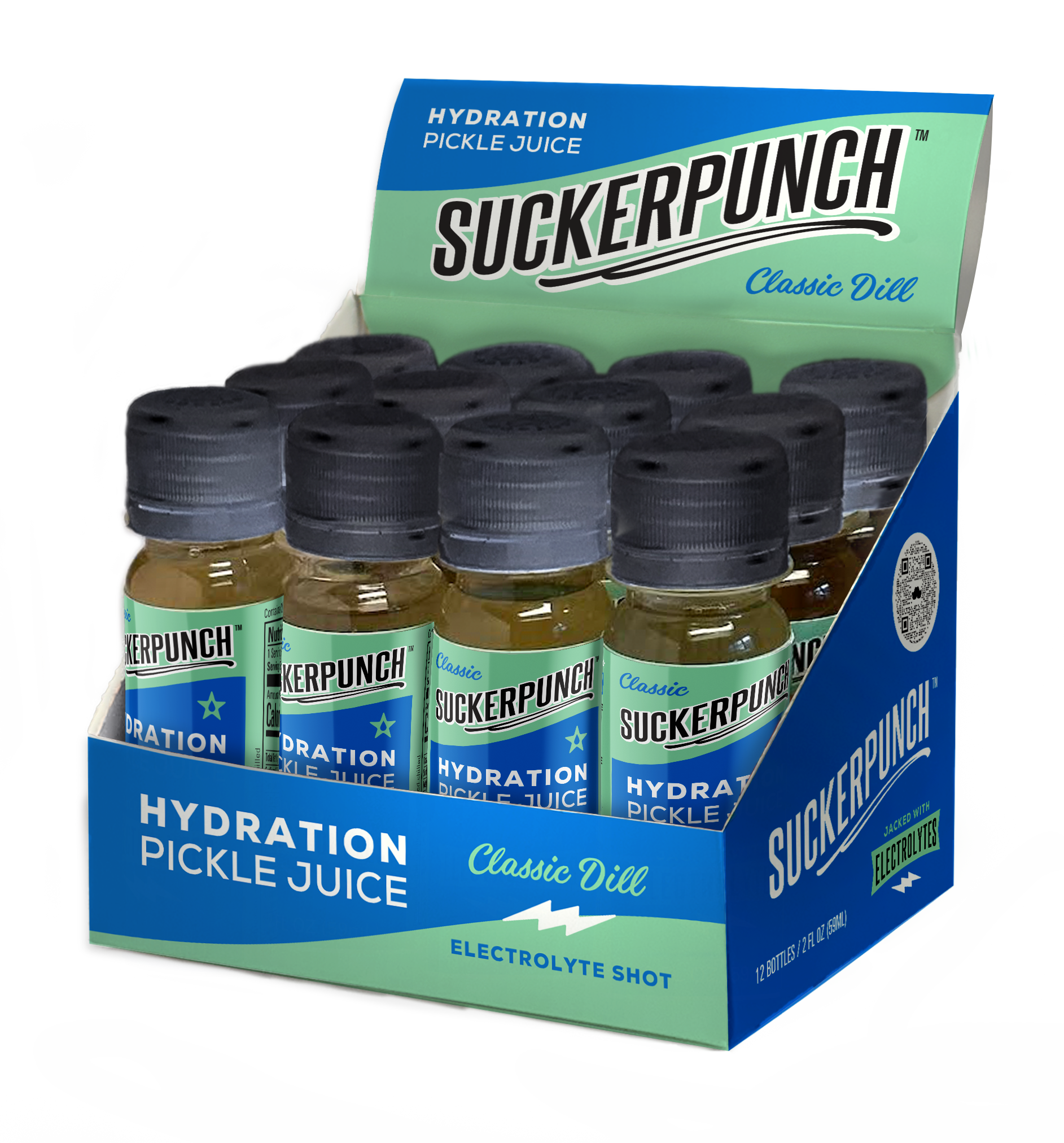 SuckerPunch Pickles - Wholesale Fruit Juice - 2oz Pickle Juice Shooter, Classic Dill (30 count)1