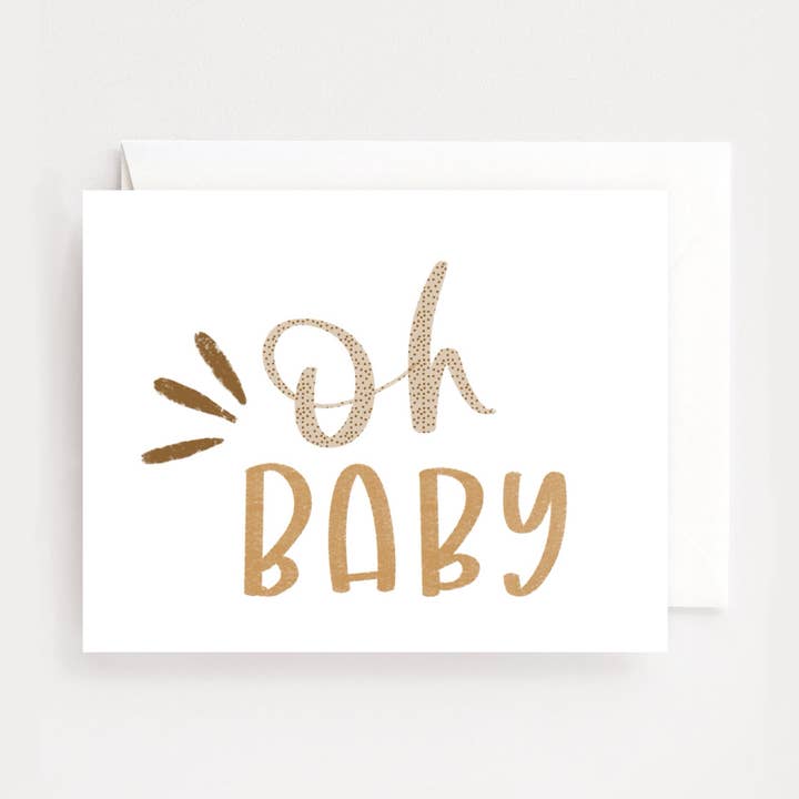 Oh Baby Congratulations Card | baby gift | greeting card for wholesale by Christine Collective Co