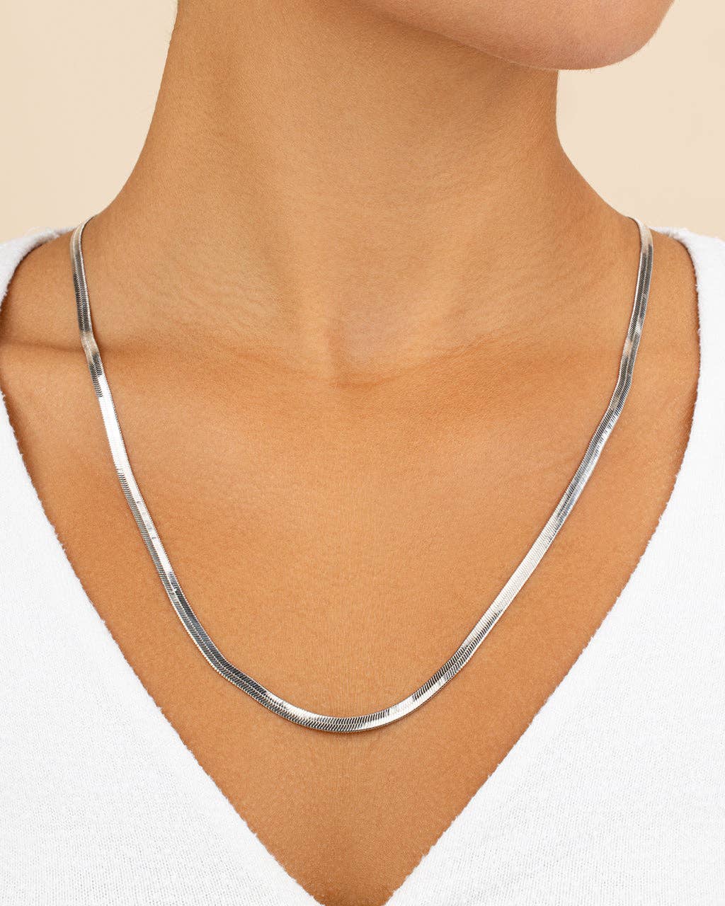 Sterling Forever - Wholesale Link & Chain Necklace - Herringbone Chain Necklace20