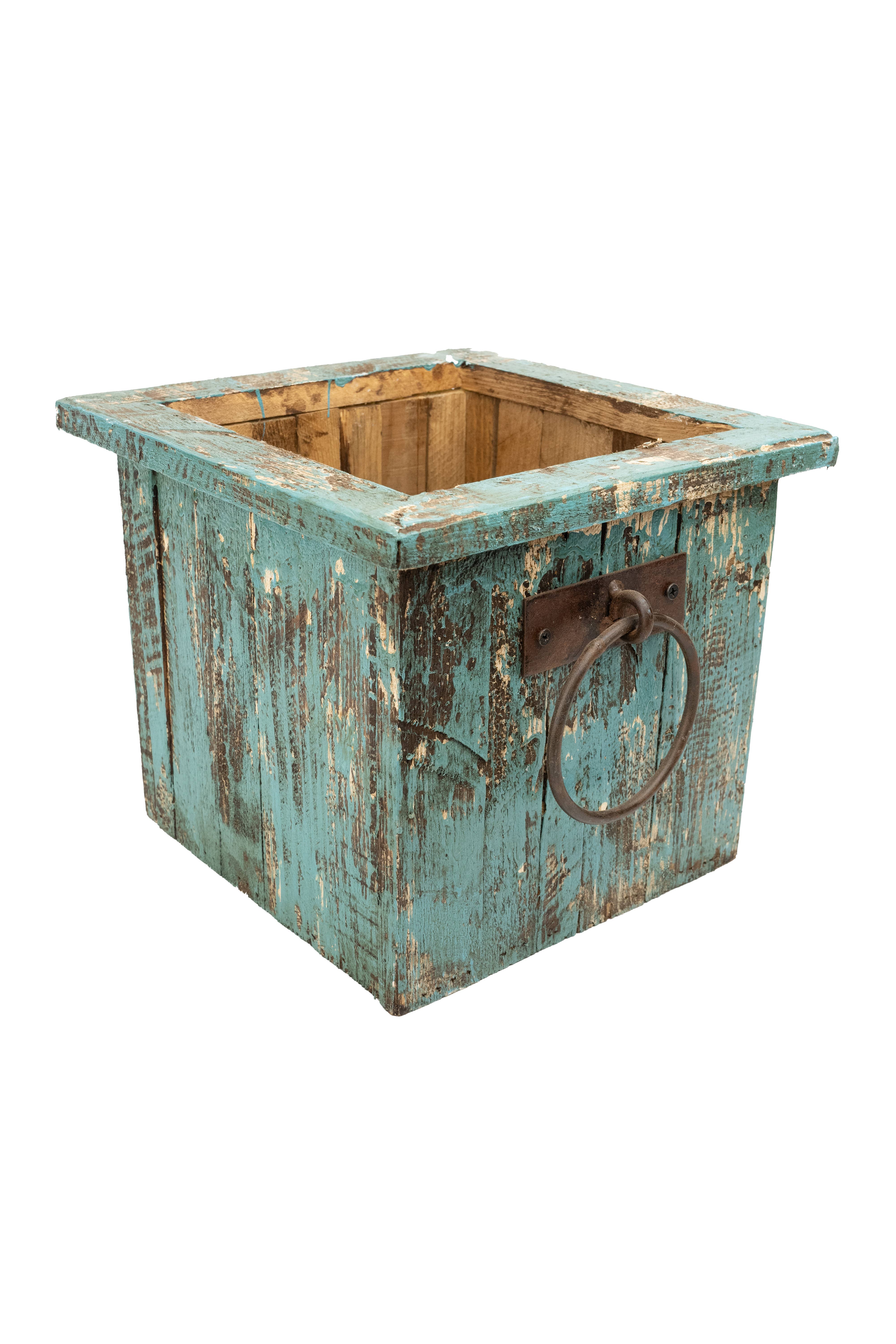 My Amigos Imports - Wholesale Planter Box - Gardner Rustic Wooden Square-Planter-11x11x10H-Garden Decor0