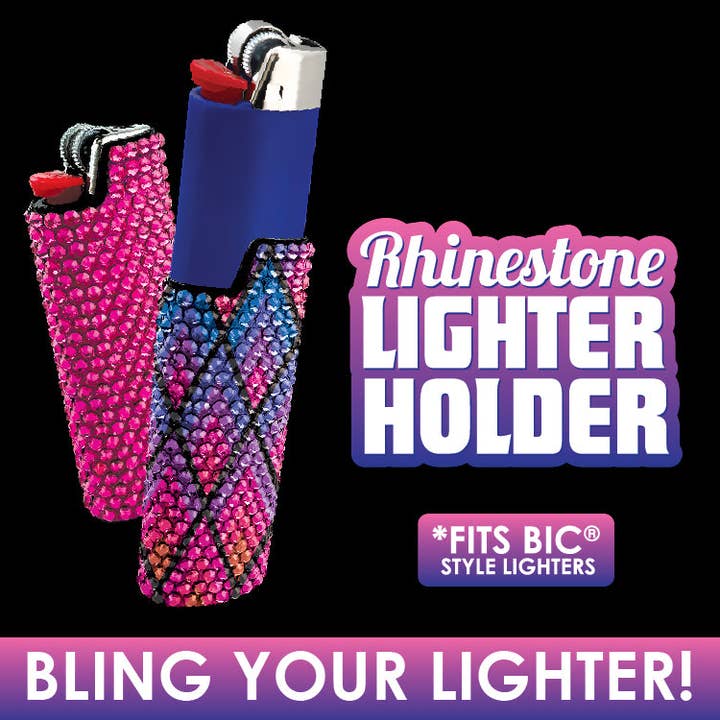 Novelty Brands - Wholesale Retailer Display - Home & Living - Rhinestone Lighter Holder Case Assortment Boxed - 12/Display5