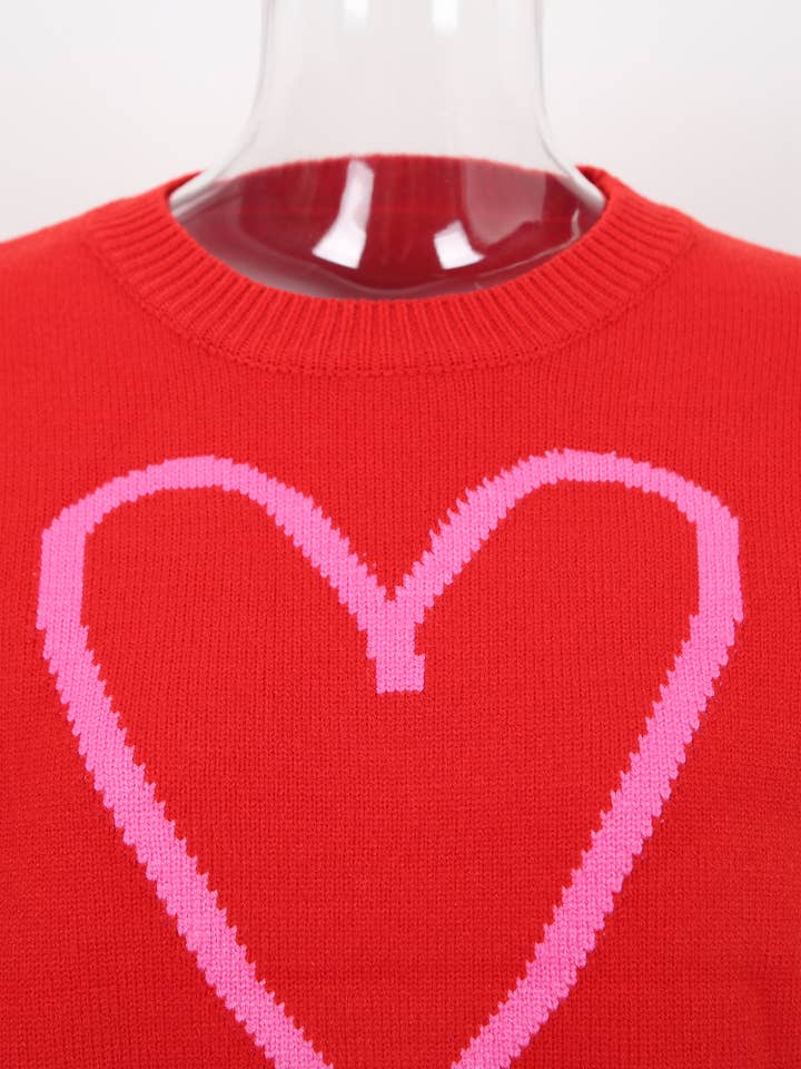 Hope & Sunshine - Wholesale Knit Sweater - Women's - Valentine's Heart Pullover Sweater38