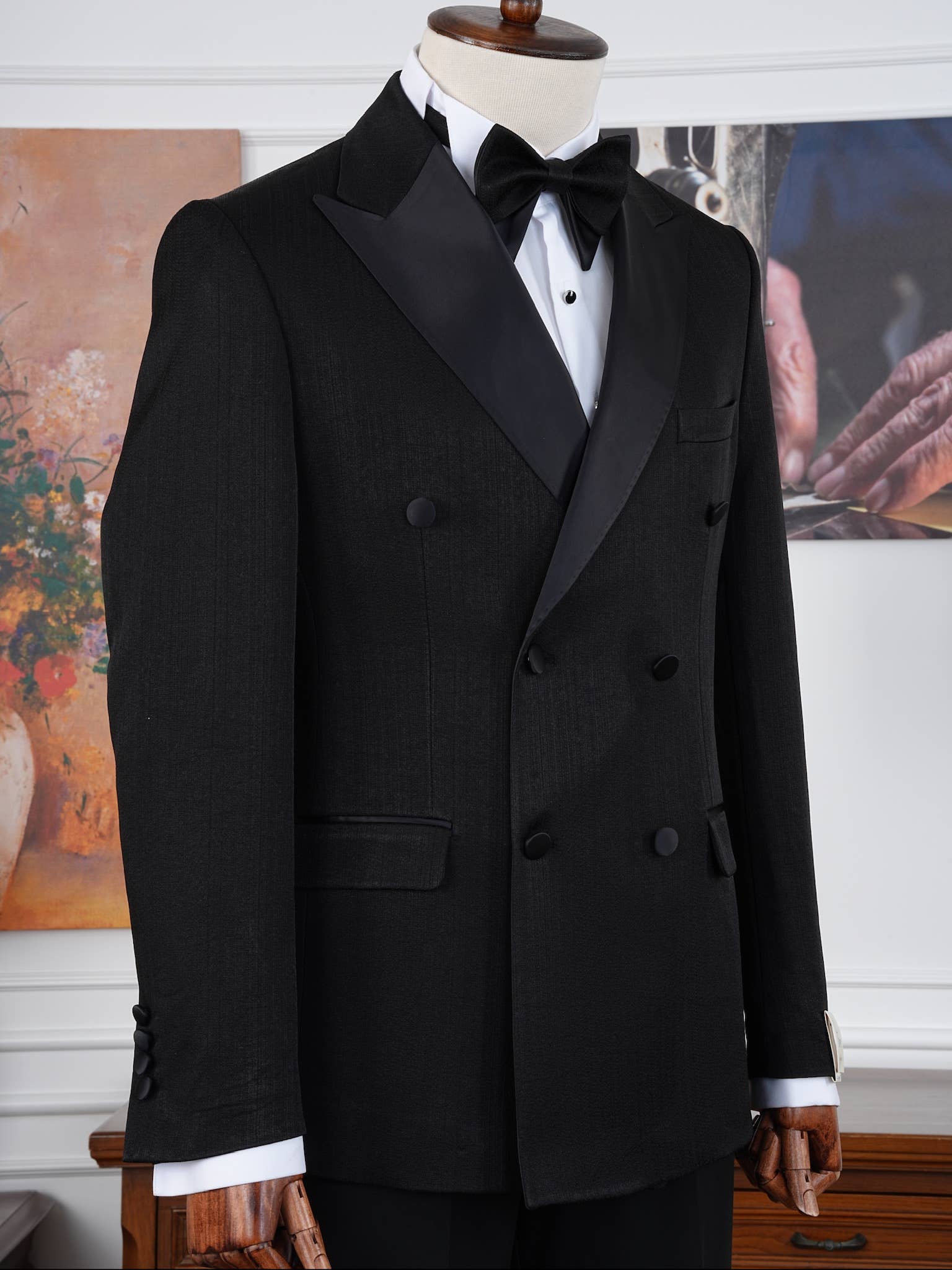 parez suits - Wholesale Tuxedo Set - Men's - The Eclipse Luxury Limited Edition black Velvet Tuxedo 10