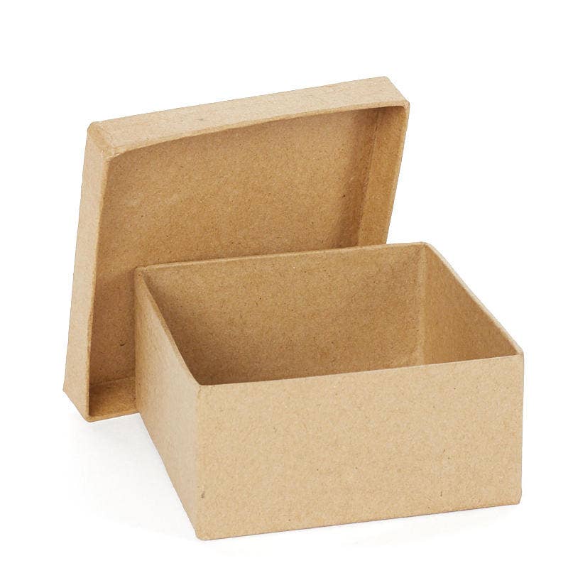 Factory Direct Craft – wholesale Gift box – Premade Square Paper Mache Box - 3-1/8" x 3-1/8" x 1-1/2"4