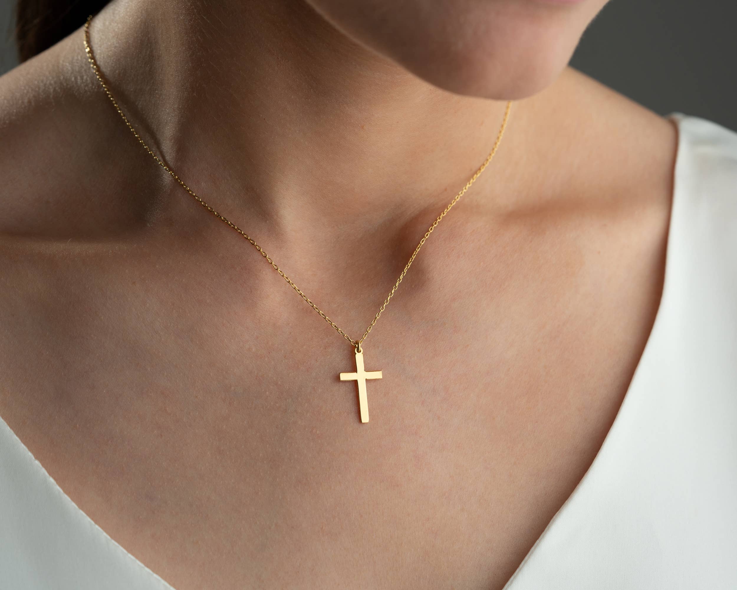 Tina Custom Jewelry - Wholesale Pendant/Charm Necklace - Sterling Silver Cross Necklace Christian Women’s Jewelry