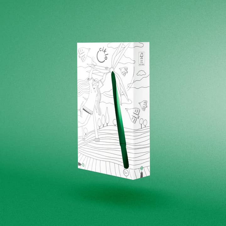 ciklo - eco-friendly pens - Set of 12 Green for wholesale by kotmo