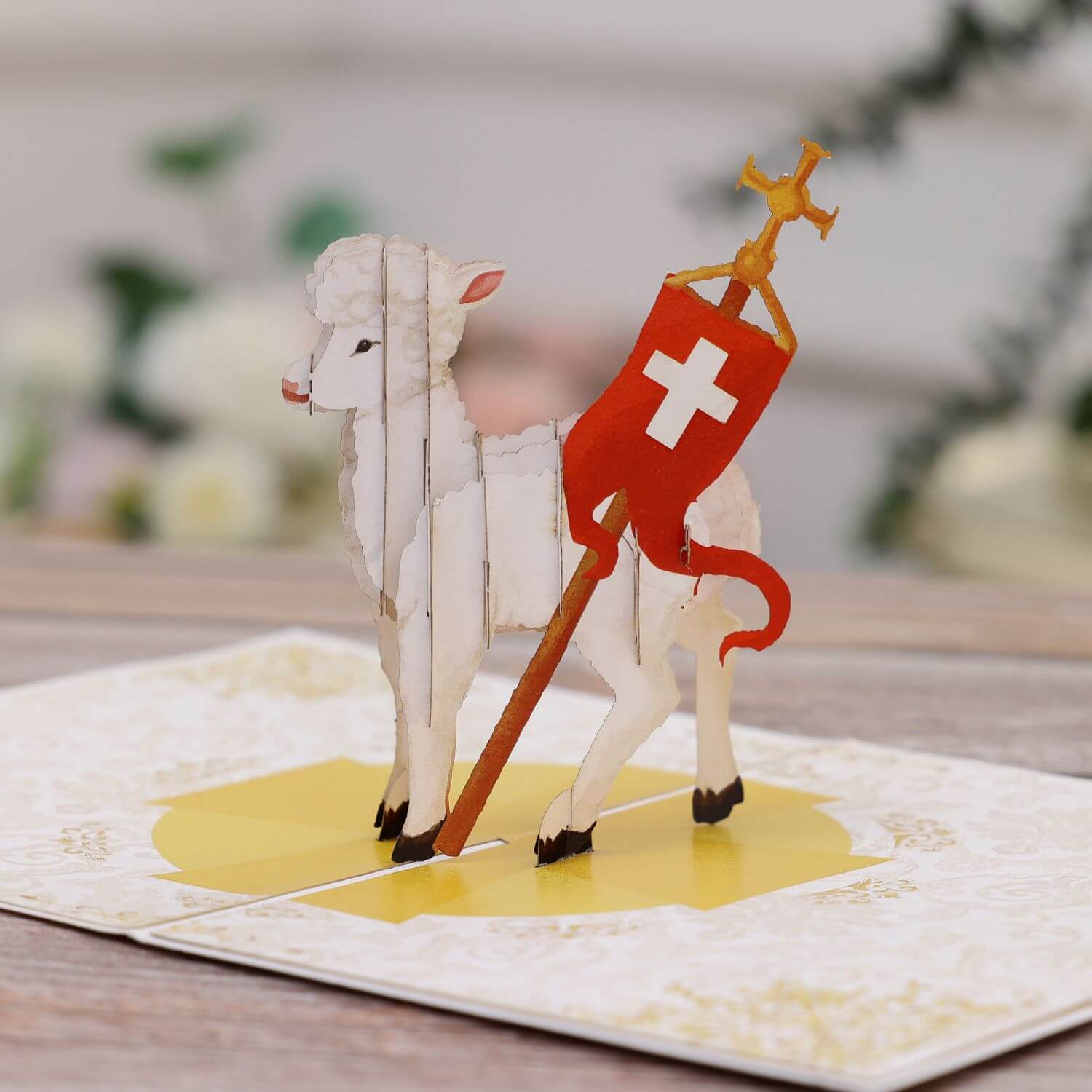 Unipop Cards, LLC - Wholesale Everyday Greeting Card - Holy Lamb Pop Up Card - Christmas pop up card3