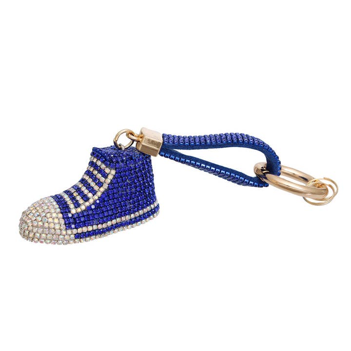 Nyckelring Royal Blue Bling Chucks Charm för kvinnor för wholesale av PinktownUSA