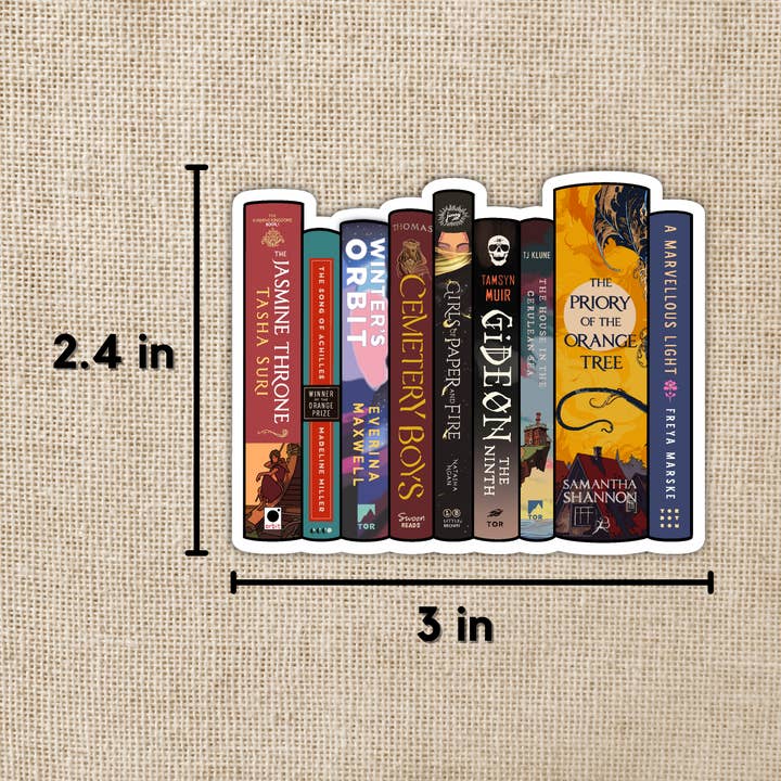 Kingdom of Threads - Wholesale Sticker - LGBTQ+ Fantasy Book Stack 3-inch Sticker1