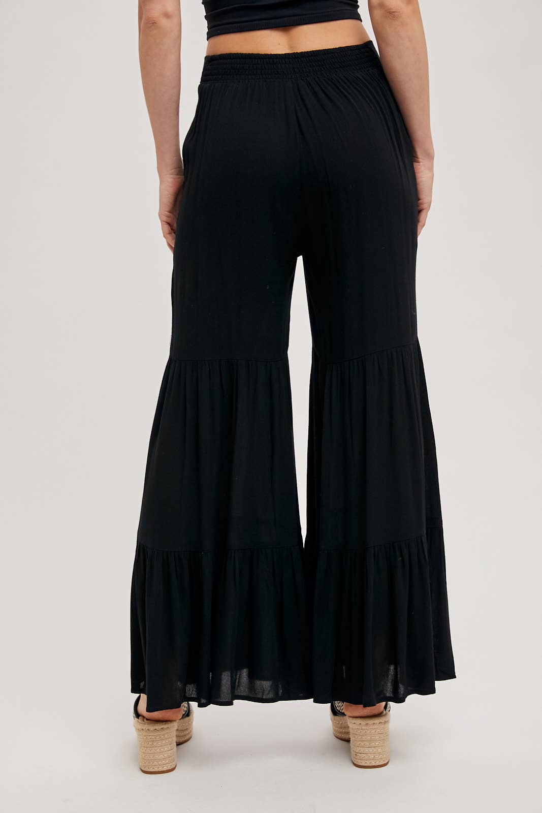 Bluivy - Vente Pantalon – femme - Pantalon ample à volants sans doublure5