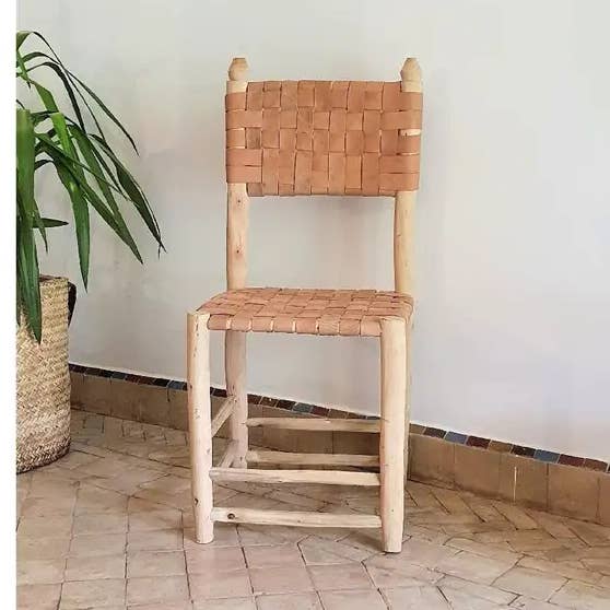 Traditioneller marokkanischer Lorbeerholzstuhl für den Großhandel von libitiishop