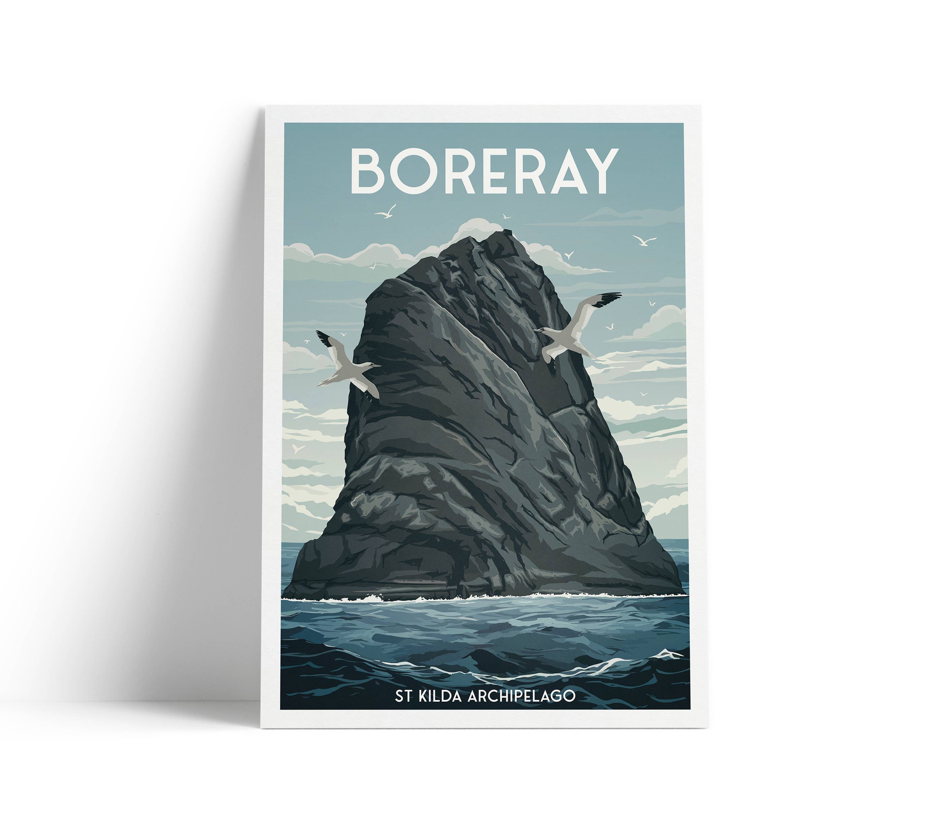 Printagonist – wholesale Poster – Boreray Travel Poster - St Kilda archipelago - Scotland
