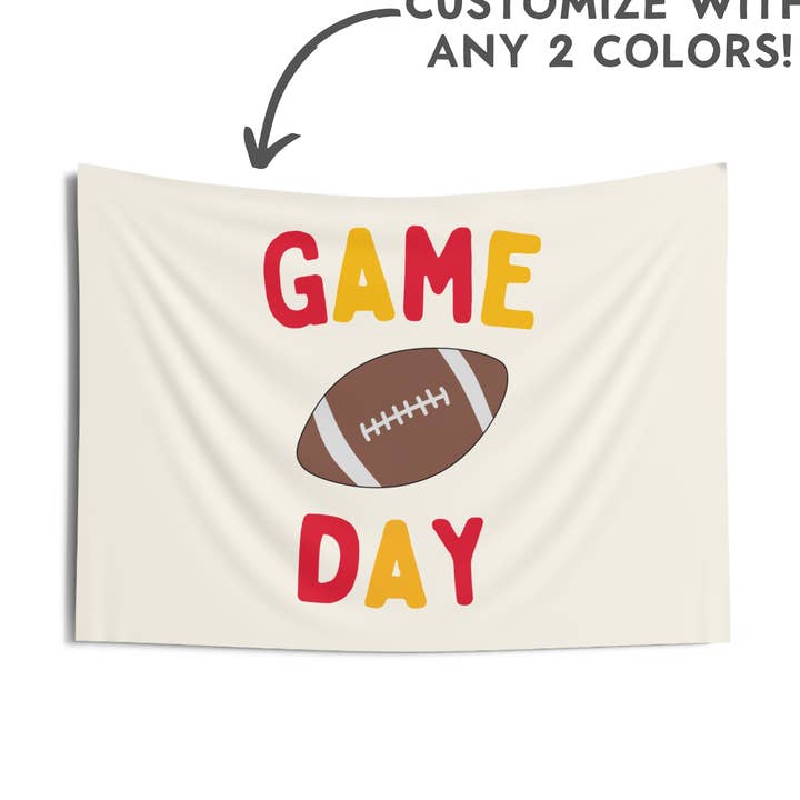 Football Game Day Banner - Personalizable Colors for wholesale by The Little Lemons Company