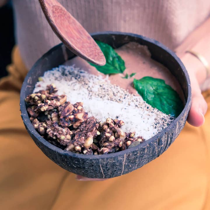 Coconut Bowls Raw Unbranded - Bulk 100 QTY for wholesale by Rainforest Bowls