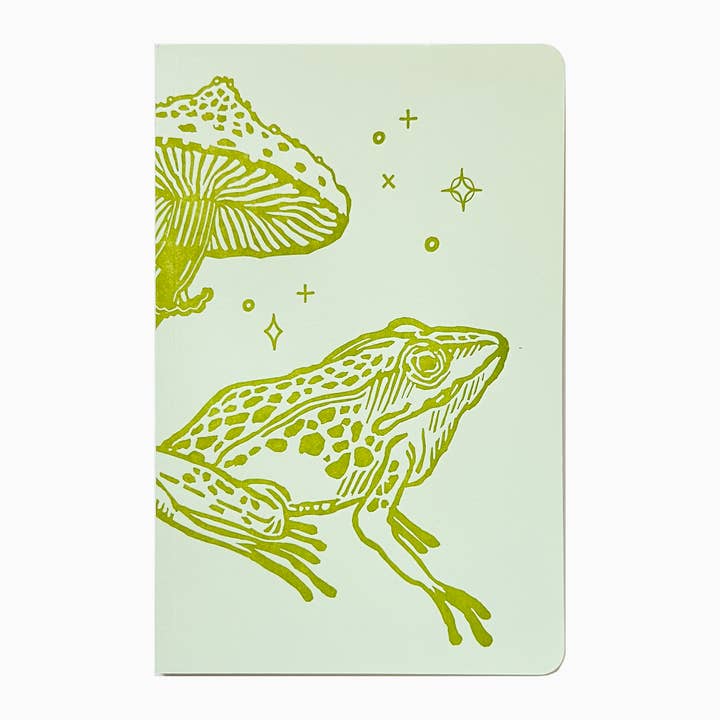 Blackbird Letterpress - Wholesale Notebook - Frog and mushroom large notebook