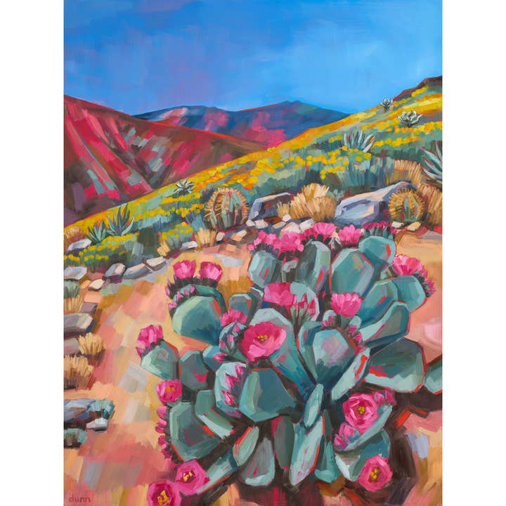 Desert Bloom - Archiv-Tintendruck eines originalen Ölgemäldes für den Großhandel von SheilaDunnArt