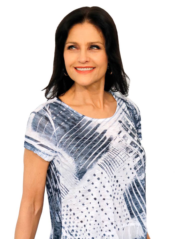 288P815 Manches Courtes avec Détail Trou de Serrure au Dos pour la vente par Impulse California