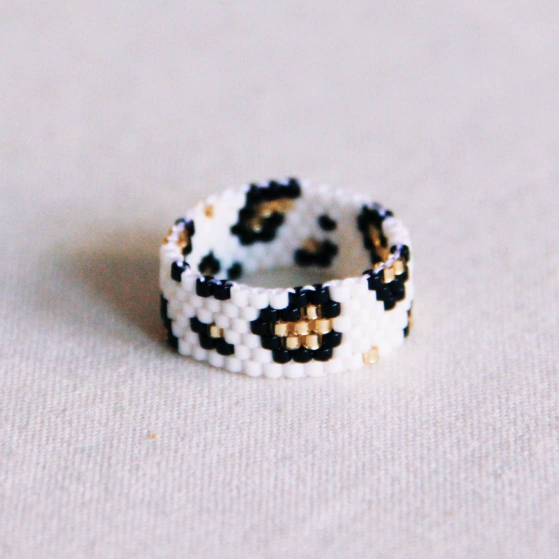 Bazou - Wholesale Band/stacked ring - Weave ring leopard