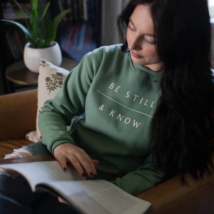 Be Still and Know Sweatshirt for wholesale by The Daily Grace Co
