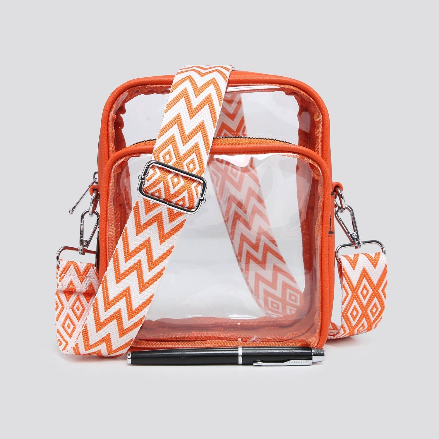 House of Milano - Vendita all'ingrosso Borsa a tracolla - Donna - Borsa a tracolla in PVC trasparente con tracolla a chitarra # 32052