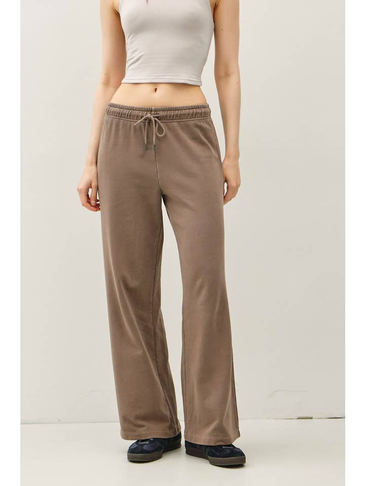 Be Cool - Vente Pantalon – femme - PANTALON LARGE EN MOLLETON DE COTON DÉLAVÉ À L'ACIDE8