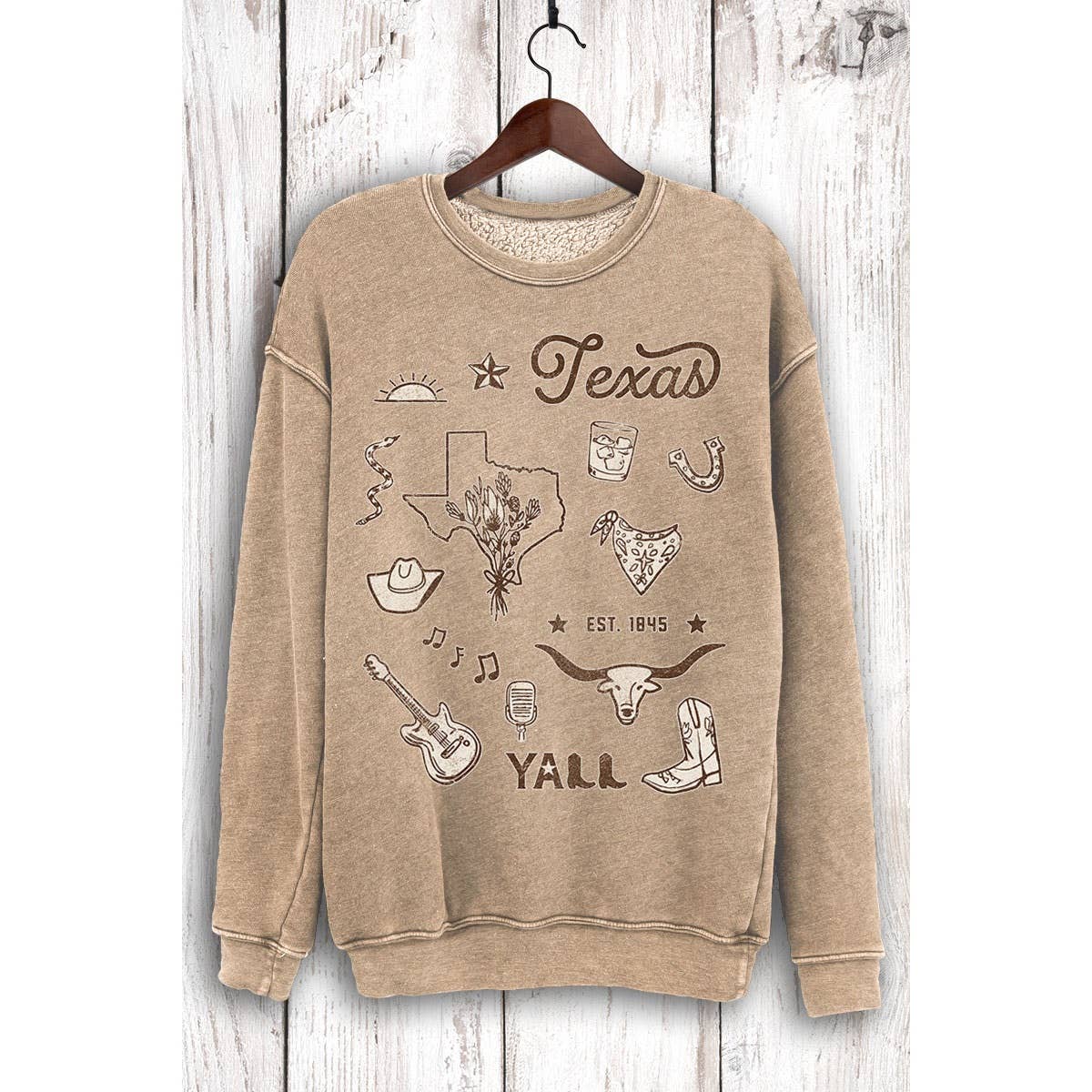 HRTandLUV - Vente Sweat-shirt – femme - SWEATSHIRTS MINÉRAUX TEXAS YALL9