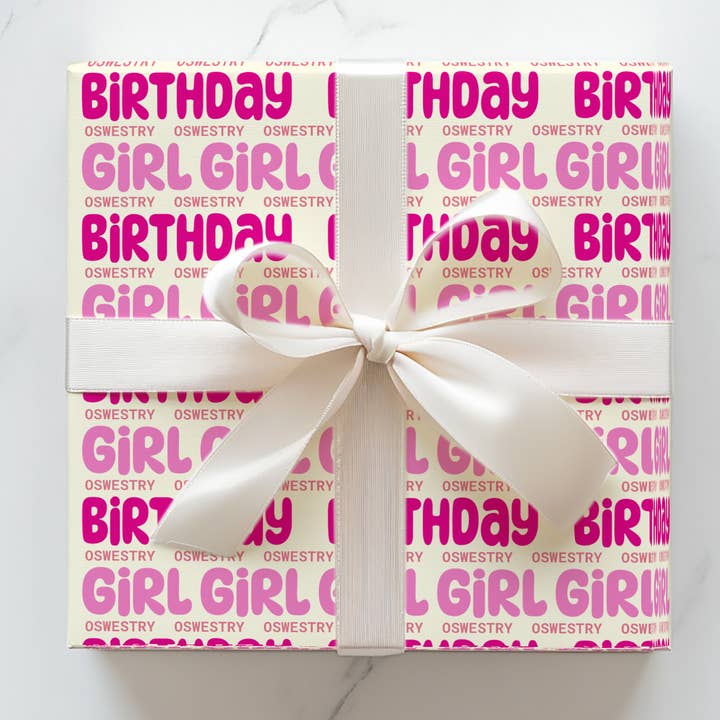 Your Town Birthday Girl - Customised Flat Wrap for wholesale by Timmy Loves