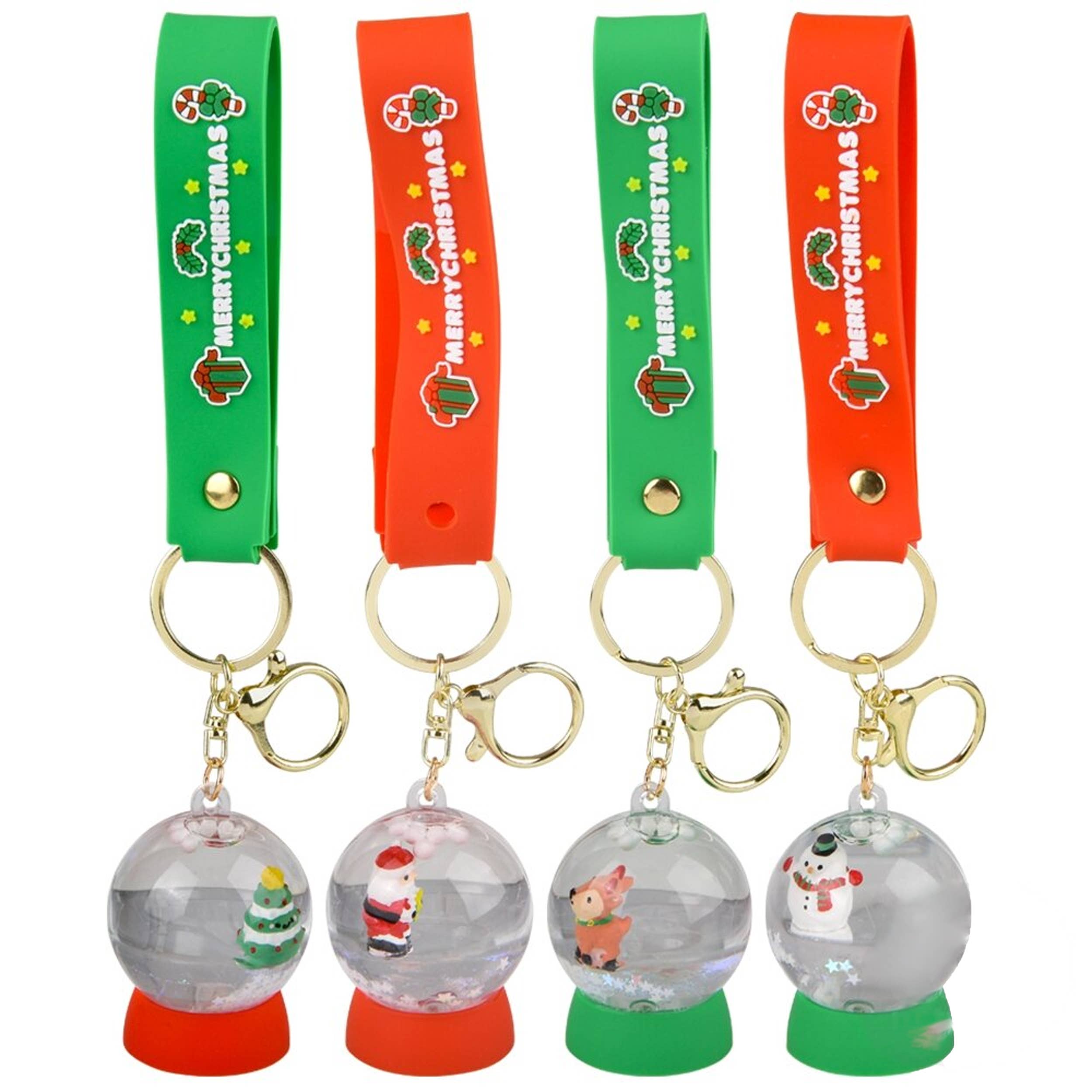 JSBlueRidge Toys - Wholesale Keychain - Kids - Snow Globe Liquid Wristlet Clip On Keychain1