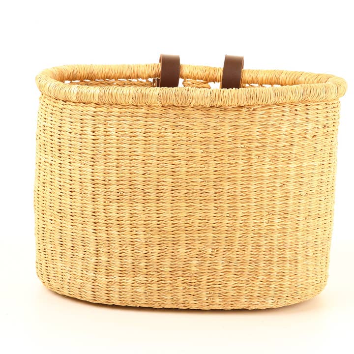 The Basket Room – wholesale Basket – BULI: Handcrafted Natural Oblong Bike Basket | Pannier | Bicycle Basket 3