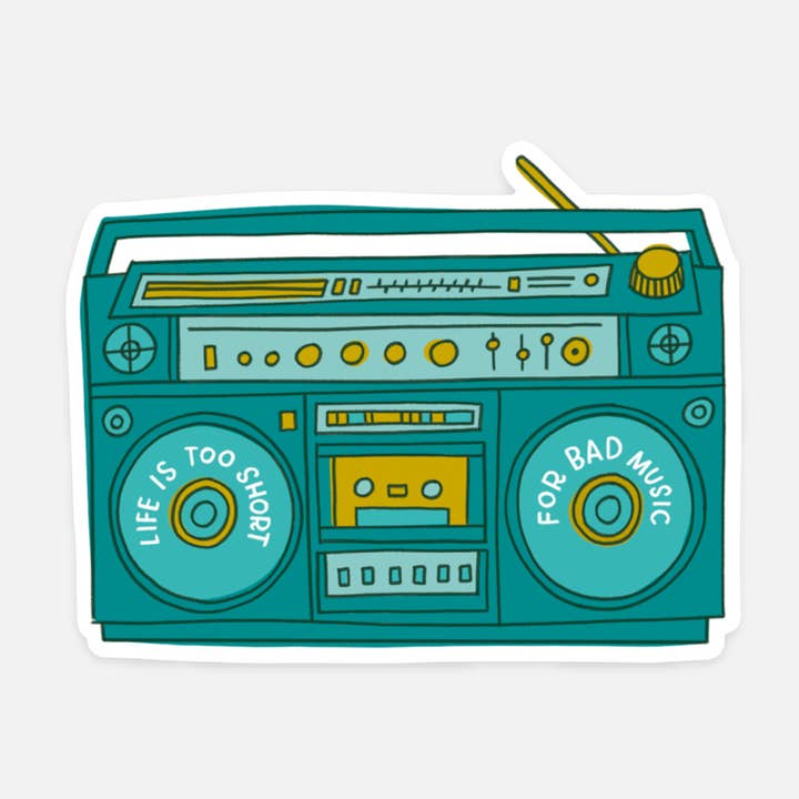 Boombox Sticker for wholesale by Joanna Dee