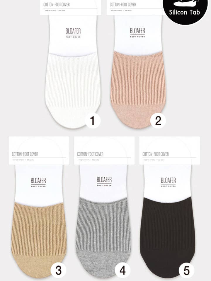 Women's No Show Bloafer Foot Cover Socks for wholesale by 7DAYSSOCKS