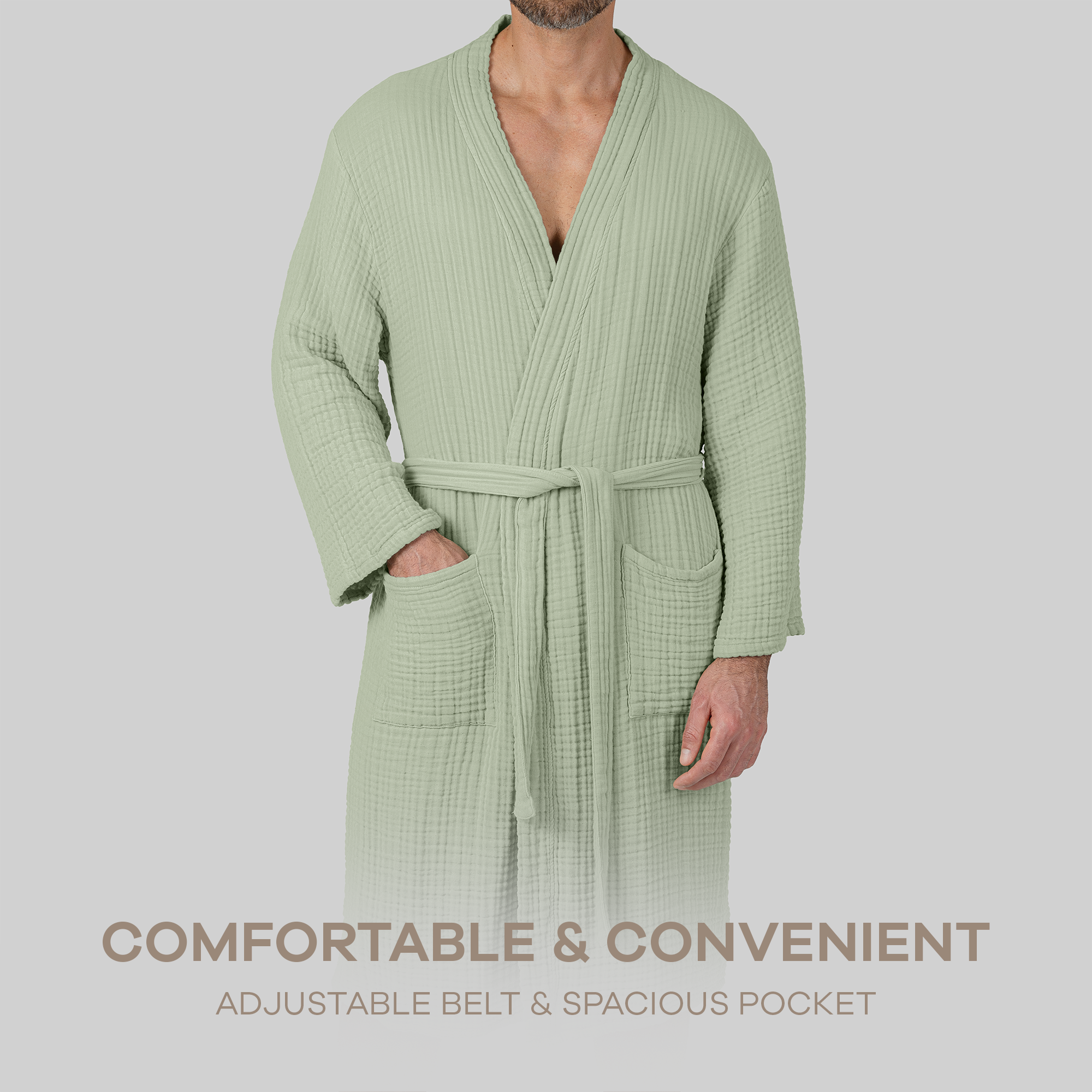 Comfy Cubs - Vente Peignoir – unisexe - Peignoir de bain en mousseline pour adulte - Peignoir doux 100 % coton par Comfy Cubs22