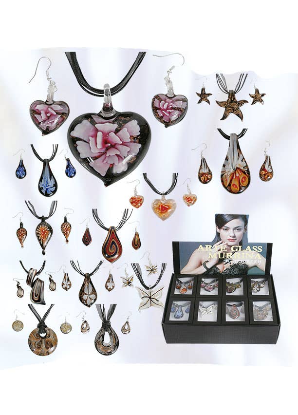 Puka Creations - Wholesale Jewelry Set - Arte Glass Sets Flora