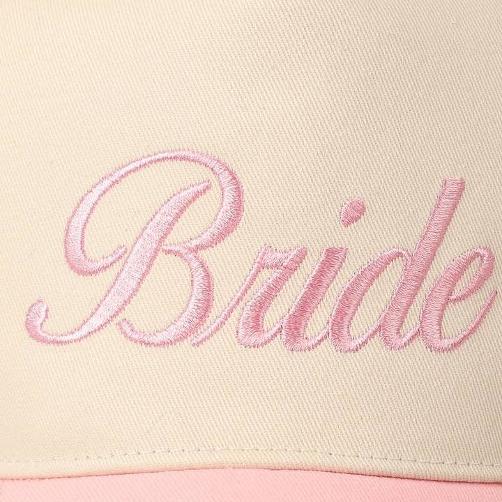 Fashion City - Wholesale Trucker Hat - Unisex - Bride Text Embroidery Two-Tone Trucker Hat10